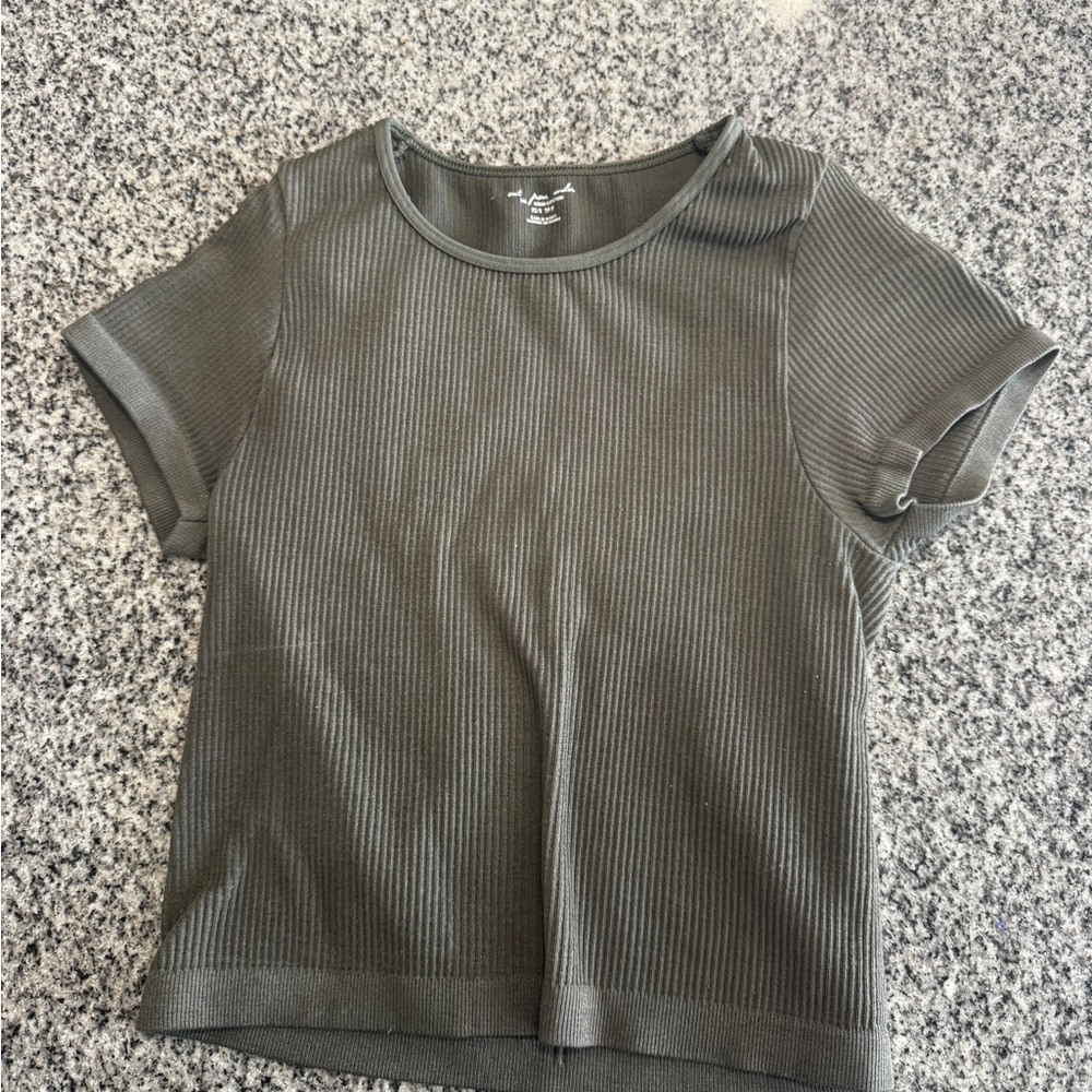 Urban Outfitters Out from under Ribbed Olive Green Women's Top
